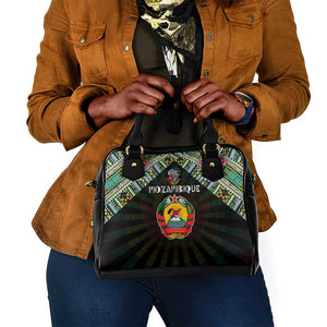 Mozambique Roots Shoulder Handbag African Pride in Fingerprint and Tribal Colors