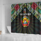 Mozambique Roots Shower Curtain African Pride in Fingerprint and Tribal Colors