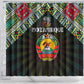 Mozambique Roots Shower Curtain African Pride in Fingerprint and Tribal Colors