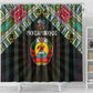 Mozambique Roots Shower Curtain African Pride in Fingerprint and Tribal Colors