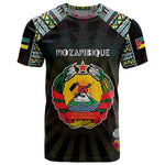 Personalized Mozambique Roots T shirt African Pride in Fingerprint and Tribal Colors