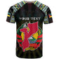 Personalized Mozambique Roots T shirt African Pride in Fingerprint and Tribal Colors