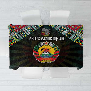 Mozambique Roots Tablecloth African Pride in Fingerprint and Tribal Colors