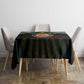 Mozambique Roots Tablecloth African Pride in Fingerprint and Tribal Colors