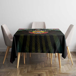 Mozambique Roots Tablecloth African Pride in Fingerprint and Tribal Colors