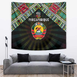 Mozambique Roots Tapestry African Pride in Fingerprint and Tribal Colors