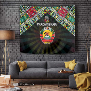 Mozambique Roots Tapestry African Pride in Fingerprint and Tribal Colors