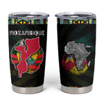 Mozambique Roots Tumbler Cup African Pride in Fingerprint and Tribal Colors