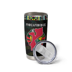 Mozambique Roots Tumbler Cup African Pride in Fingerprint and Tribal Colors