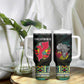 Mozambique Roots Tumbler With Handle African Pride in Fingerprint and Tribal Colors
