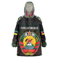 Personalized Mozambique Roots Wearable Blanket Hoodie African Pride in Fingerprint and Tribal Colors