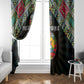 Mozambique Roots Window Curtain African Pride in Fingerprint and Tribal Colors