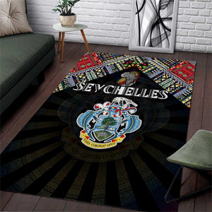 Seychelles Roots Area Rug African Pride in Fingerprint and Tribal Colors