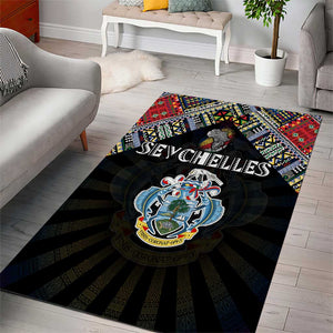 Seychelles Roots Area Rug African Pride in Fingerprint and Tribal Colors