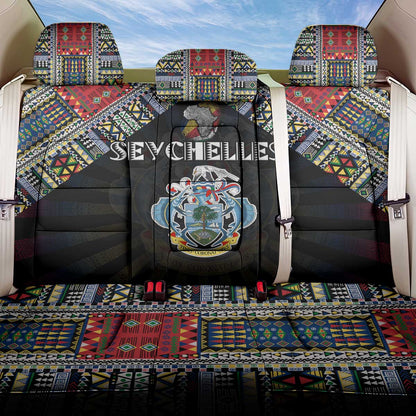 Seychelles Roots Back Car Seat Cover African Pride in Fingerprint and Tribal Colors