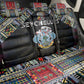 Seychelles Roots Back Car Seat Cover African Pride in Fingerprint and Tribal Colors