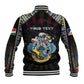 Personalized Seychelles Roots Baseball Jacket African Pride in Fingerprint and Tribal Colors
