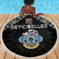 Seychelles Roots Beach Blanket African Pride in Fingerprint and Tribal Colors