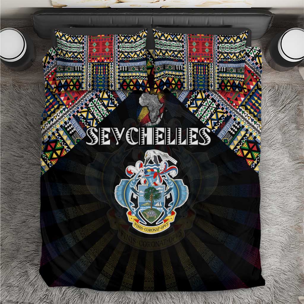 Seychelles Roots Bedding Set African Pride in Fingerprint and Tribal Colors