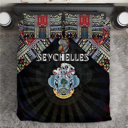 Seychelles Roots Bedding Set African Pride in Fingerprint and Tribal Colors
