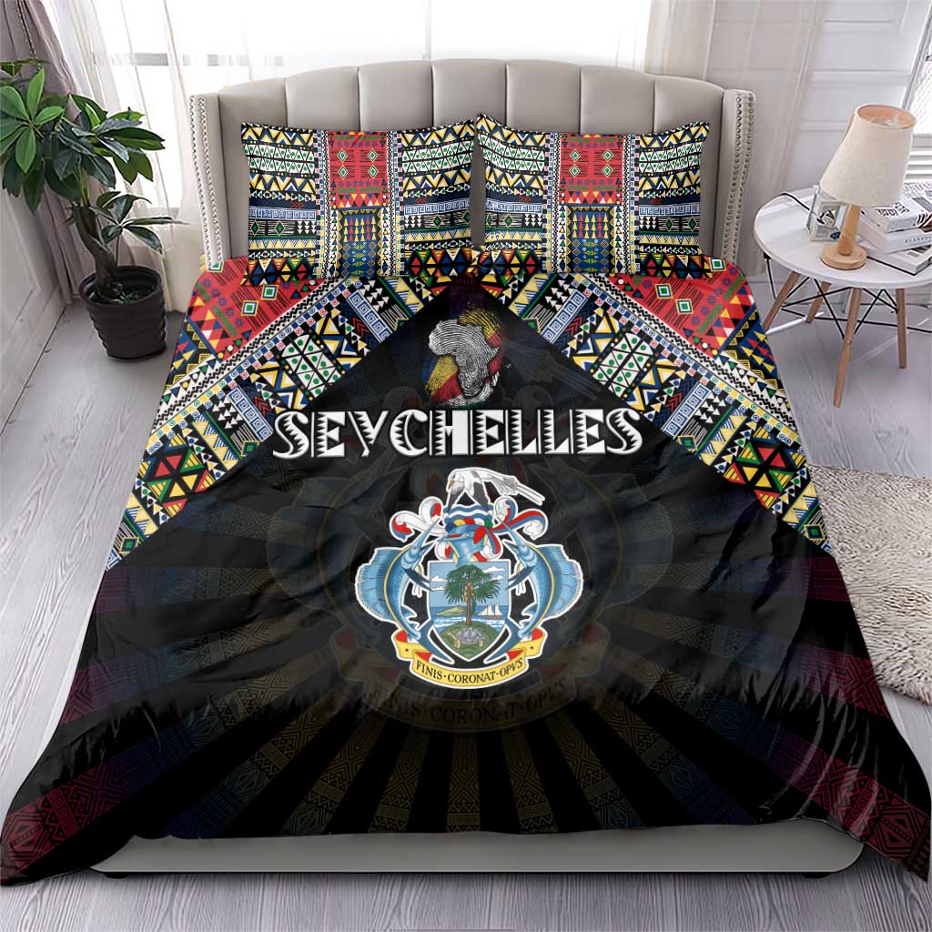 Seychelles Roots Bedding Set African Pride in Fingerprint and Tribal Colors