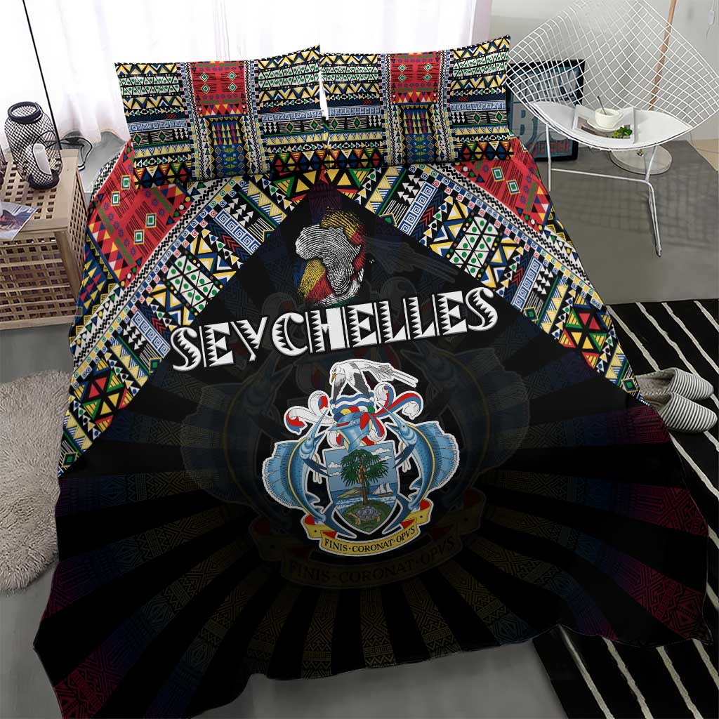 Seychelles Roots Bedding Set African Pride in Fingerprint and Tribal Colors