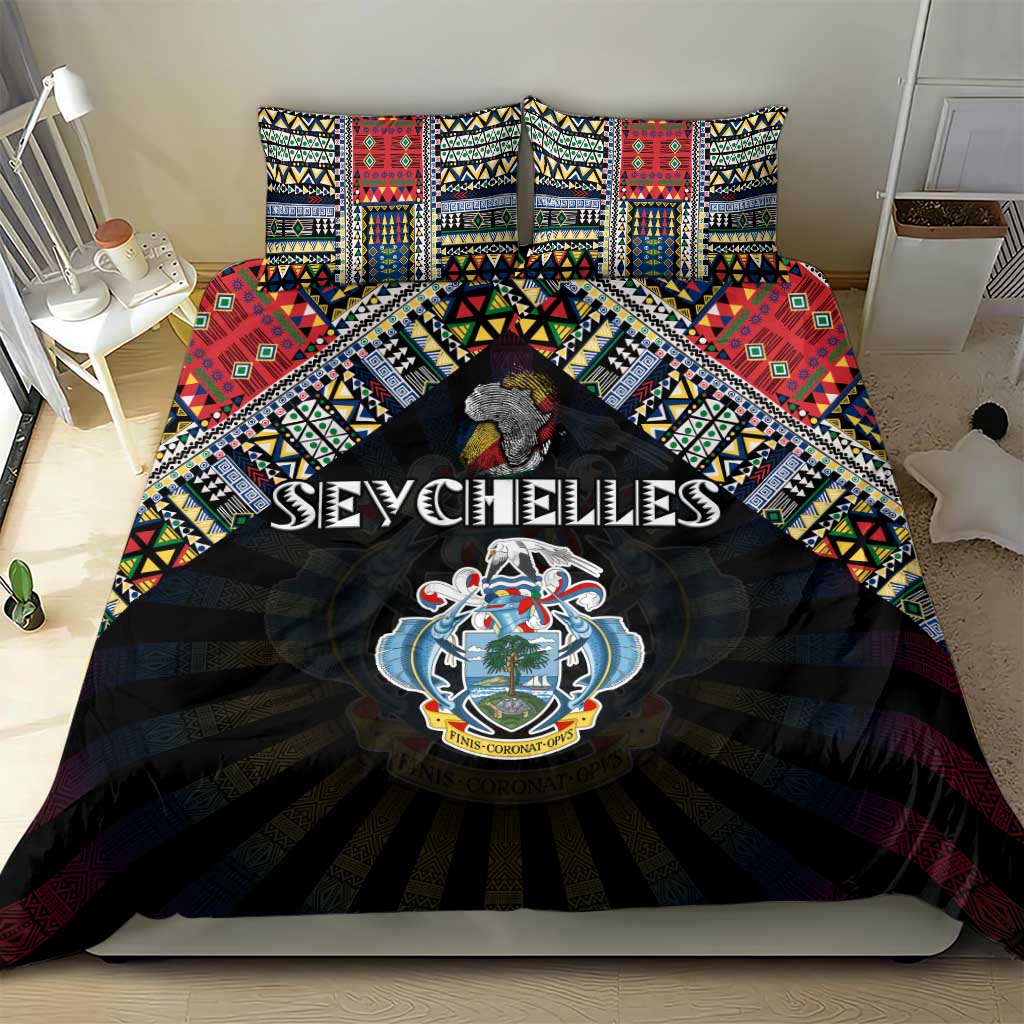 Seychelles Roots Bedding Set African Pride in Fingerprint and Tribal Colors