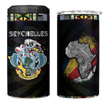 Seychelles Roots 4 in 1 Can Cooler Tumbler African Pride in Fingerprint and Tribal Colors
