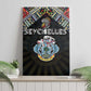 Seychelles Roots Canvas Wall Art African Pride in Fingerprint and Tribal Colors