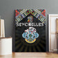 Seychelles Roots Canvas Wall Art African Pride in Fingerprint and Tribal Colors