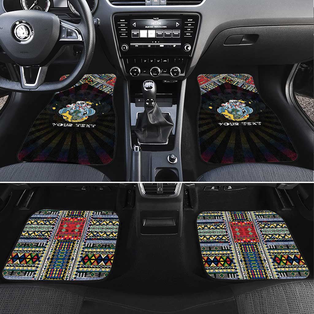 Seychelles Roots Car Mats African Pride in Fingerprint and Tribal Colors