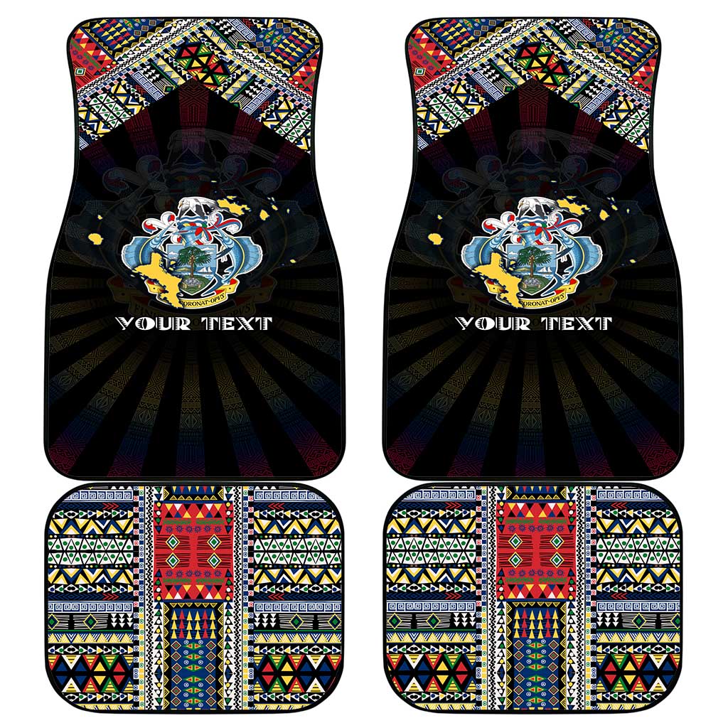 Seychelles Roots Car Mats African Pride in Fingerprint and Tribal Colors