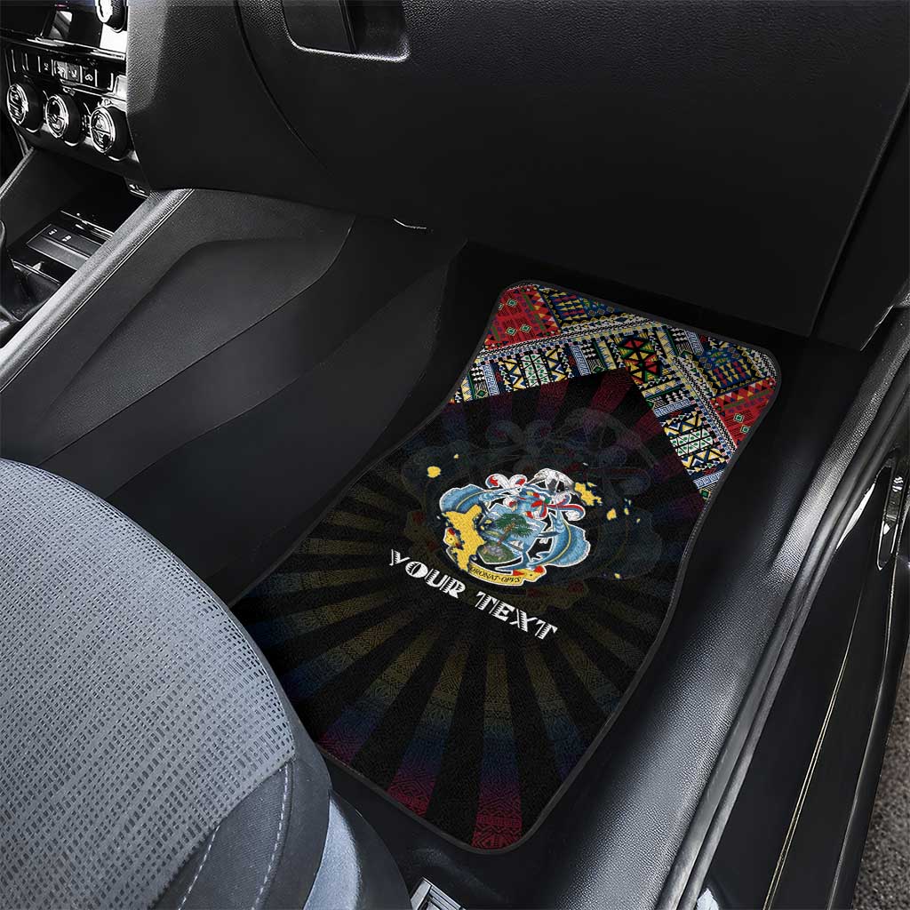 Seychelles Roots Car Mats African Pride in Fingerprint and Tribal Colors