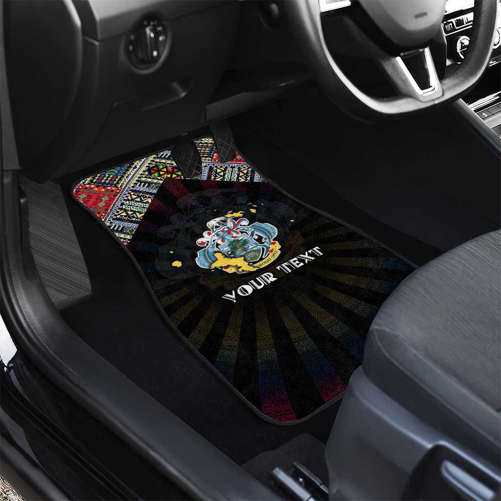 Seychelles Roots Car Mats African Pride in Fingerprint and Tribal Colors