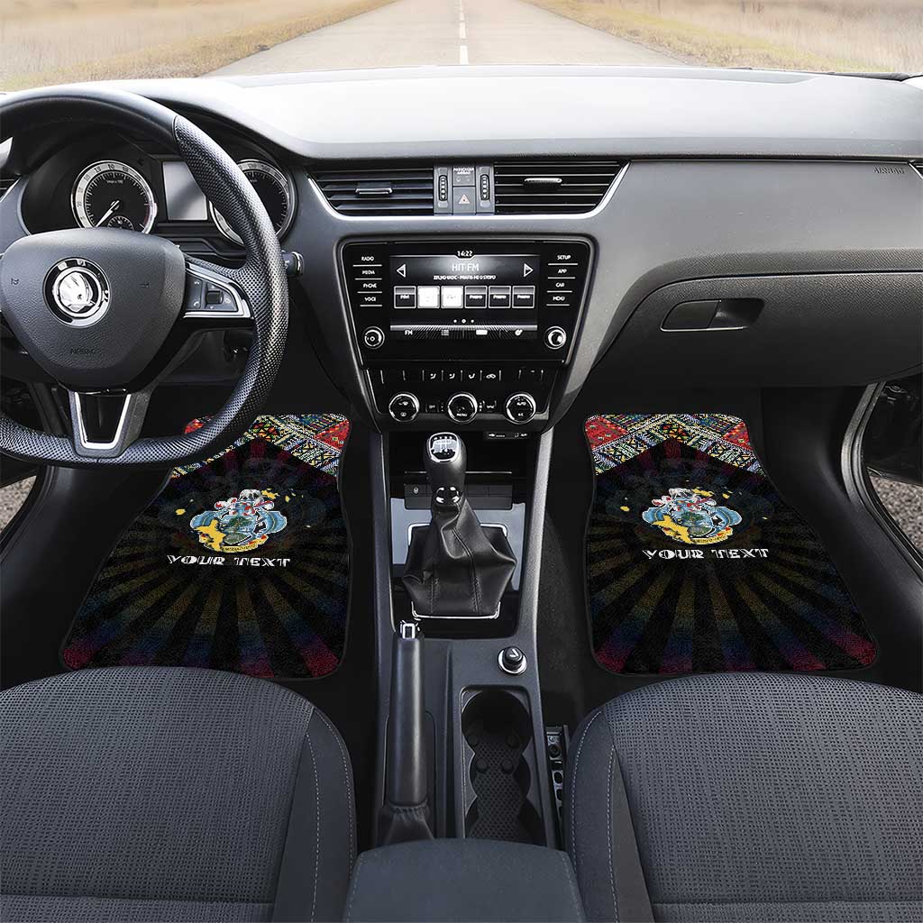 Seychelles Roots Car Mats African Pride in Fingerprint and Tribal Colors