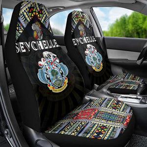 Seychelles Roots Car Seat Cover African Pride in Fingerprint and Tribal Colors