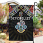 Seychelles Roots Garden Flag African Pride in Fingerprint and Tribal Colors