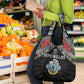 Seychelles Roots Grocery Bag African Pride in Fingerprint and Tribal Colors