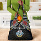 Seychelles Roots Grocery Bag African Pride in Fingerprint and Tribal Colors
