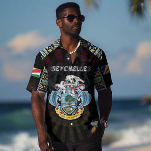 Personalized Seychelles Roots Hawaiian Shirt African Pride in Fingerprint and Tribal Colors
