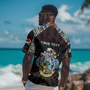 Personalized Seychelles Roots Hawaiian Shirt African Pride in Fingerprint and Tribal Colors