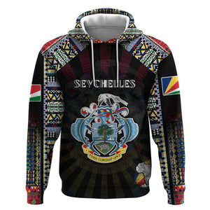 Personalized Seychelles Roots Hoodie African Pride in Fingerprint and Tribal Colors
