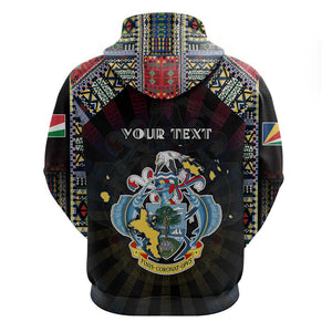 Personalized Seychelles Roots Hoodie African Pride in Fingerprint and Tribal Colors