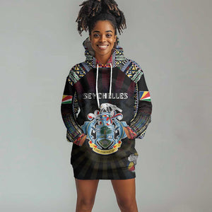 Personalized Seychelles Roots Hoodie Dress African Pride in Fingerprint and Tribal Colors