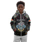 Personalized Seychelles Roots Kid Hoodie African Pride in Fingerprint and Tribal Colors