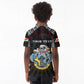 Personalized Seychelles Roots Kid Polo Shirt African Pride in Fingerprint and Tribal Colors