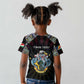 Personalized Seychelles Roots Kid T shirt African Pride in Fingerprint and Tribal Colors