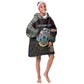 Personalized Seychelles Roots Kid Wearable Blanket Hoodie African Pride in Fingerprint and Tribal Colors