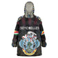 Personalized Seychelles Roots Kid Wearable Blanket Hoodie African Pride in Fingerprint and Tribal Colors