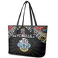 Seychelles Roots Leather Tote Bag African Pride in Fingerprint and Tribal Colors